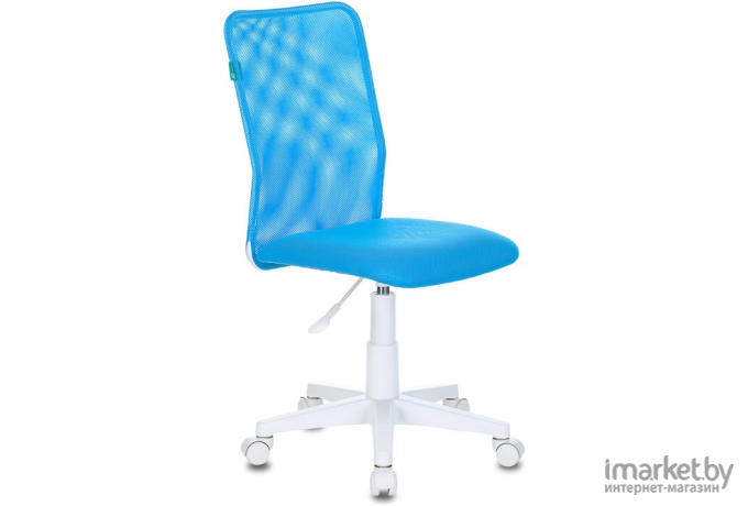 Офисное кресло Бюрократ KD-9 детское TW-31/TW-55 сетка/ткань (пластик) голубой/белый [KD-9/WH/TW-55]
