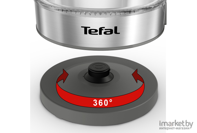 Электрочайник Tefal KI740B30 серебристый/прозрачный