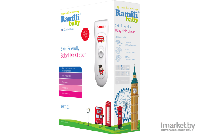 Машинка для стрижки волос Ramili Baby Hair Clipper белый [BHC350]