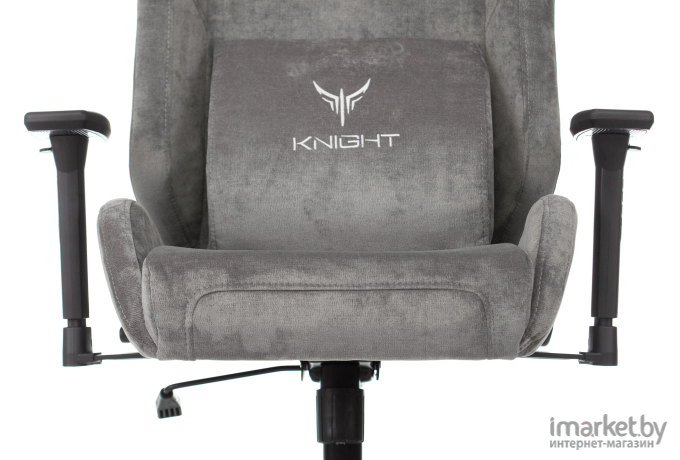 Офисное кресло Бюрократ Knight Fabric Light-19 с подголовником крестовина металл серый [N1 GREY]