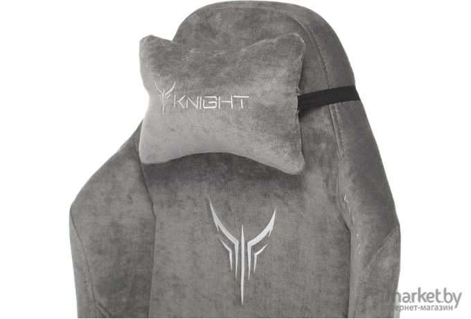 Офисное кресло Бюрократ Knight Fabric Light-19 с подголовником крестовина металл серый [N1 GREY]