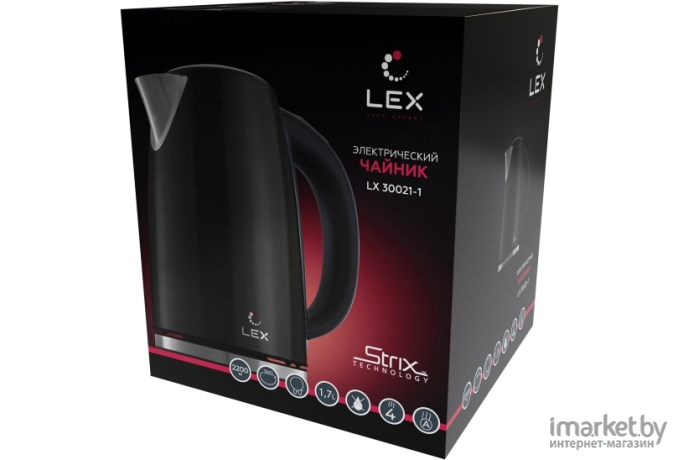 Электрочайник LEX LX30021-1 черный