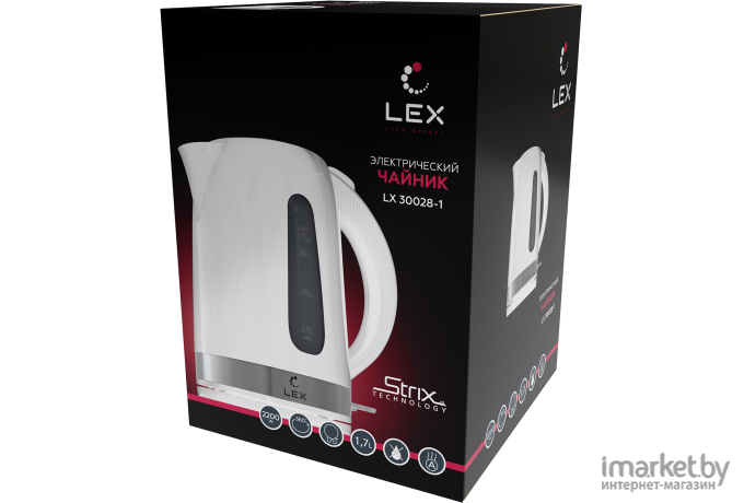 Электрочайник LEX LX30028-1 белый