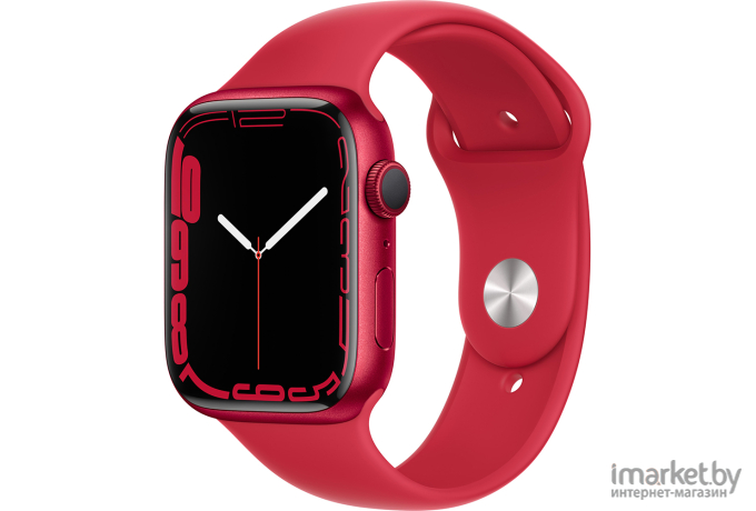 Умные часы Apple Watch Series 7 45mm Product Red Aluminium Case with Product Red Sport Band [MKN93RU/A]