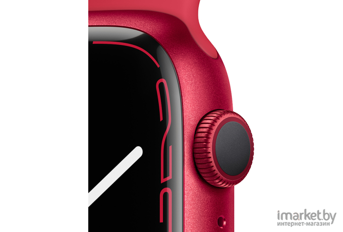 Умные часы Apple Watch Series 7 45mm Product Red Aluminium Case with Product Red Sport Band [MKN93RU/A]