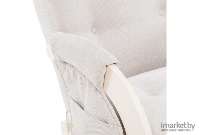 Кресло-глайдер Мебель Импэкс Milli Dream для кормления с карманами дуб шампань/Verona Light Grey