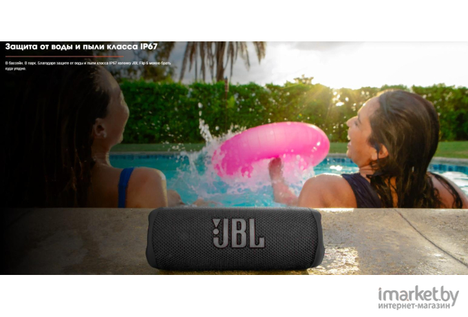 Портативная акустика JBL Flip 6 Gray [JBLFLIP6GREY]