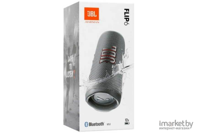 Портативная акустика JBL Flip 6 Gray [JBLFLIP6GREY]