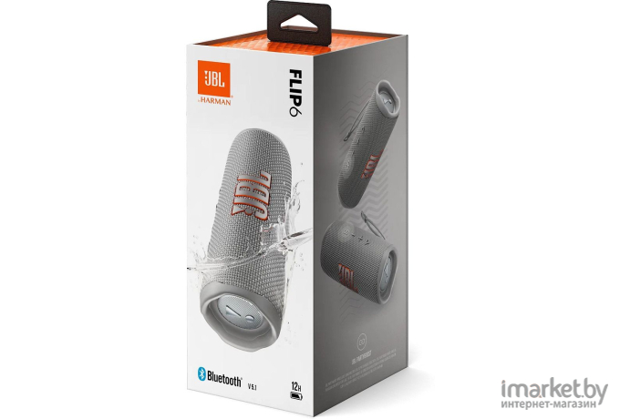 Портативная акустика JBL Flip 6 Gray [JBLFLIP6GREY]