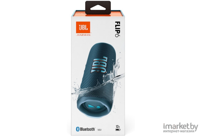 Портативная акустика JBL Flip 6 Blue [JBLFLIP6BLU]