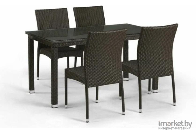 Комплект садовой мебели Afina garden T256A/YC379A-W53 Brown [T256A/YC379A-W53 Brown 4Pcs]