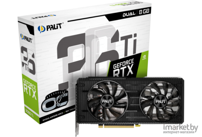 Видеокарта Palit GeForce RTX 3060 Ti Dual OC V1 8GB GDDR6 (NE6306TS19P2-190AD V1)