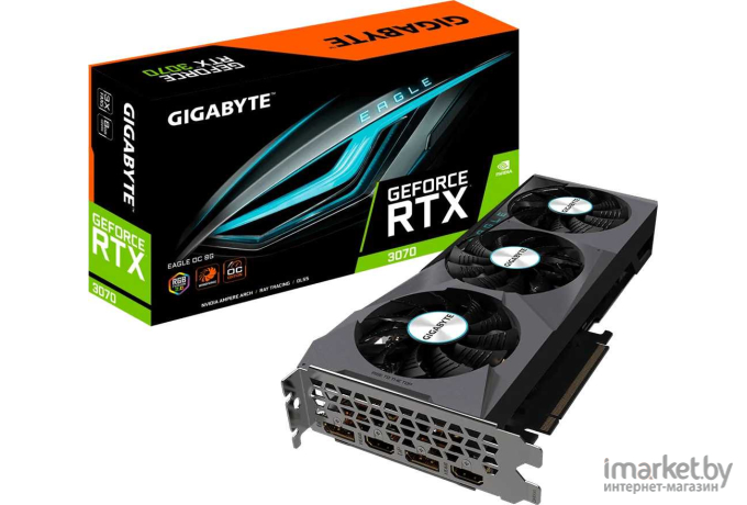 Видеокарта Gigabyte PCIE16 RTX3070 8GB LHR [GV-N3070EAGLE OC-8GD 2.0]