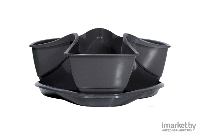 Горшок Prosperplast Flower pot Coubi графит [DKN3001-426U]