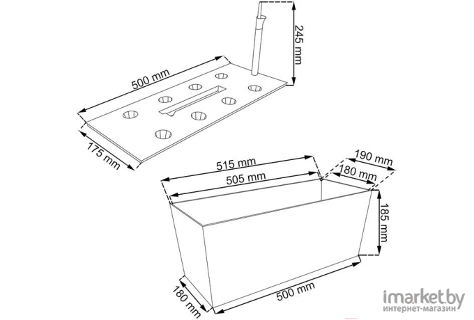 Горшок Prosperplast Rato Case 500 белый [DRTC500-S449]