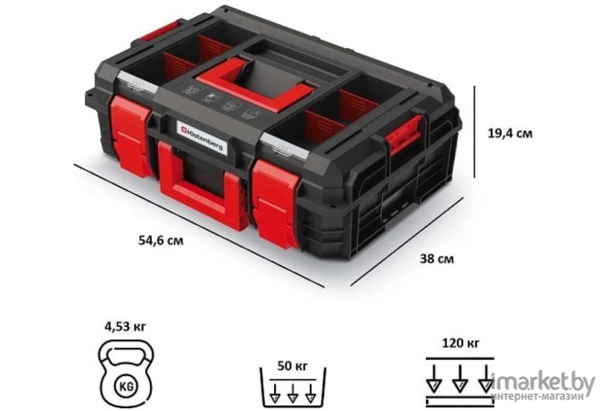 Ящик для инструментов Kistenberg 200 TOOL BOX Log X BLOCK черный [KXB604020F-S411]