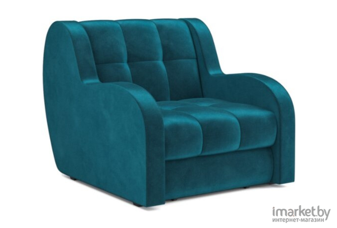 Кресло-кровать Mebel-Ars Аккордеон Барон бархат сине-зеленый