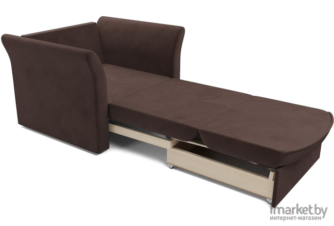 Кресло-кровать Mebel-Ars Малютка №2 велюр молочный шоколад