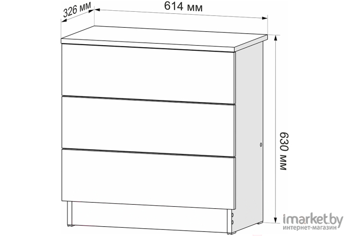 Комод Mebel-Ars Уно дуб сонома+белый