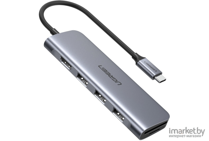 USB-хаб Ugreen CM195-70410 Space Gray [70410]