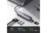 USB-хаб Ugreen CM195-70410 Space Gray [70410]