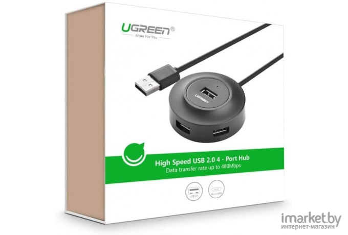 USB-хаб Ugreen CR106-20277 черный (20277)