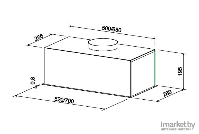 Кухонная вытяжка Zorg Technology Sarbona 1000 52 S черный [Sarbona 1000 52 S BL]