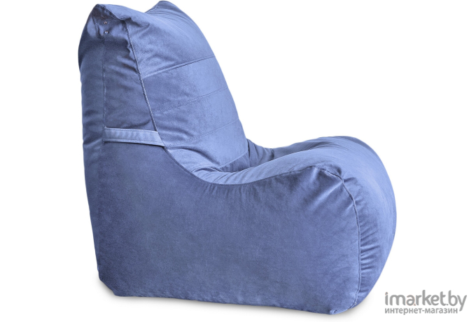 Бескаркасное кресло byROOM Чилаут XL велюр синий