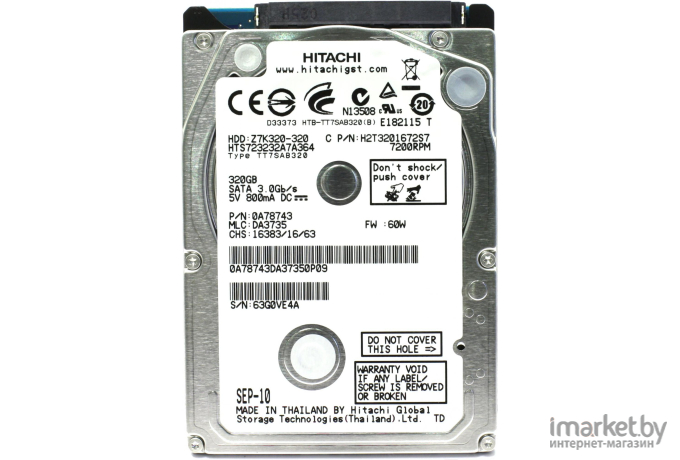 Жесткий диск Hitachi Travelstar Z7K320 320GB [HTS723232A7A364]