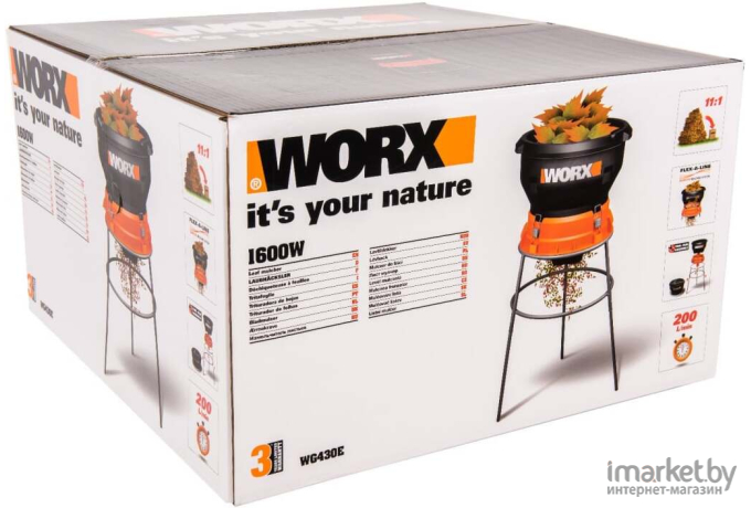 Садовый измельчитель Worx WG430E