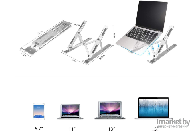 Подставка для ноутбука Evolution LS102 Dark Grey [LS102 DARK GREY]