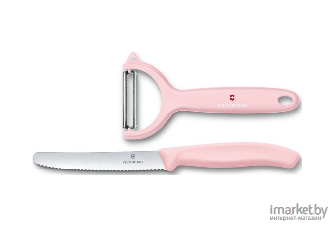 Кухонный нож Victorinox Swiss Classic 2 шт+ овощечистка розовый [6.7116.23L52]