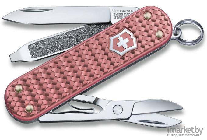 Туристический нож Victorinox перочинный Classic Precious Alox 58мм 5 функц. розовый [0.6221.405G]