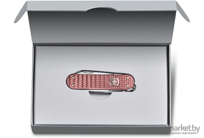Туристический нож Victorinox перочинный Classic Precious Alox 58мм 5 функц. розовый [0.6221.405G]