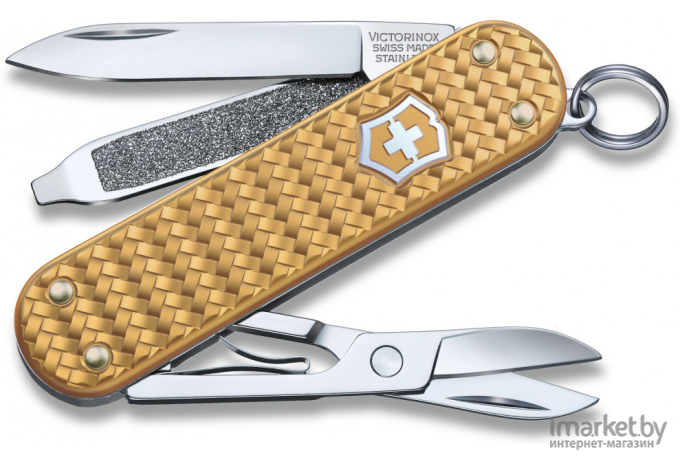 Туристический нож Victorinox перочинный Classic Precious Alox 58мм 5 функц. золотистый [0.6221.408G]