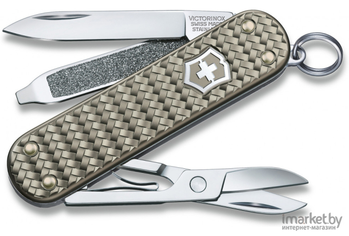 Туристический нож Victorinox перочинный Classic Precious Alox 58мм 5 функц. серый [0.6221.4031G]