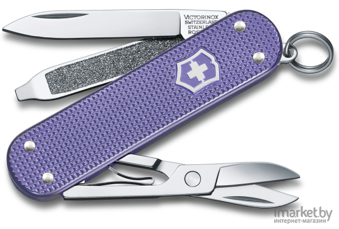 Туристический нож Victorinox перочинный Classic Electric Lavender 58мм 7функц. [0.6221.223G]