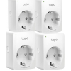 Розетка TP-Link Умная TAPO EU VDEBT Wi-Fi белый [P100(4-PACK)]