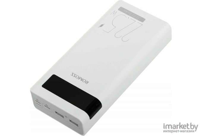 Аккумулятор для телефона Romoss Sense 8PF 30000mAh 3A PD 2xUSB белый