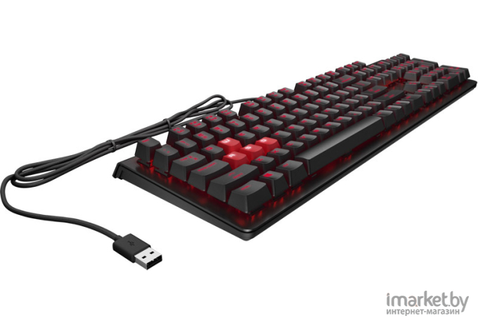 Клавиатура HP Omen Encoder USB LED черный [6YW75AA]