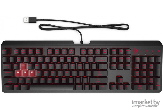 Клавиатура HP Omen Encoder USB LED черный [6YW75AA]