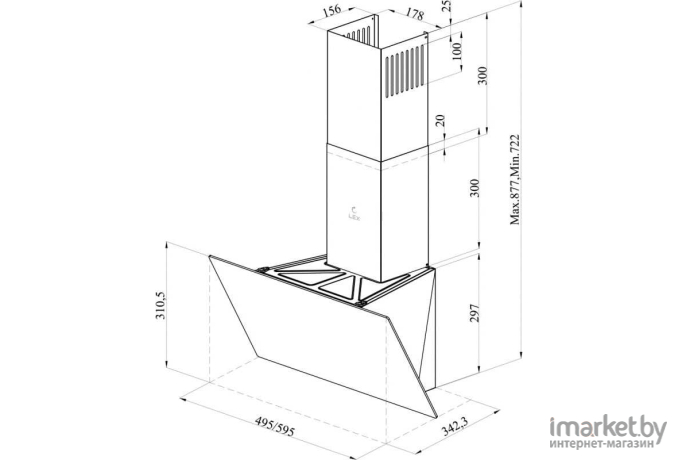 Кухонная вытяжка LEX META 500 Black [META 500 Black]