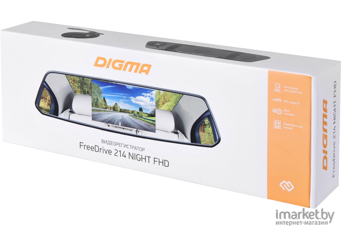 Видеорегистратор-зеркало Digma FreeDrive 214 Night FHD