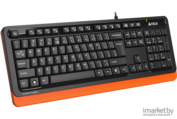 Клавиатура A4Tech Fstyler USB черный/оранжевый [FKS10 ORANGE]