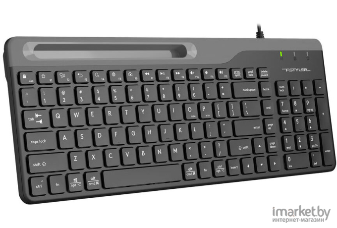Клавиатура A4Tech Fstyler USB slim черный/серый [FK25 BLACK]