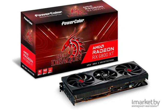 Видеокарта PowerColor PCI-E 4.0 AMD Radeon RX 6800XT [AXRX 6800XT 16GBD6-3DHR/OC]