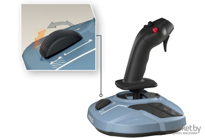 Игровой джойстик Thrustmaster Airbus Edition TCA Sidestick Airbus Edittion WW Version серый/черный [2960844]