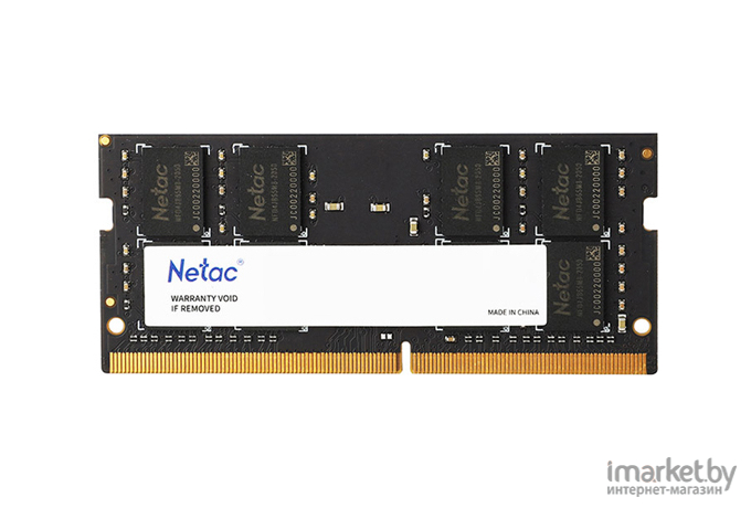 Оперативная память Netac DDR4 8Gb 3200MHz Basic RTL PC4-25600 CL22 SO-DIMM 260-pin 1.2В single rank [NTBSD4N32SP-08]