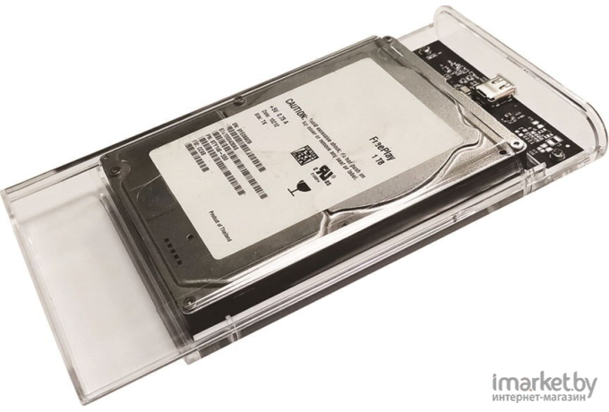 Внешний жесткий диск HDD AgeStar Внешний корпус для HDD/SSD SATA III пластик 2.5 прозрачный [3UB2P4C]