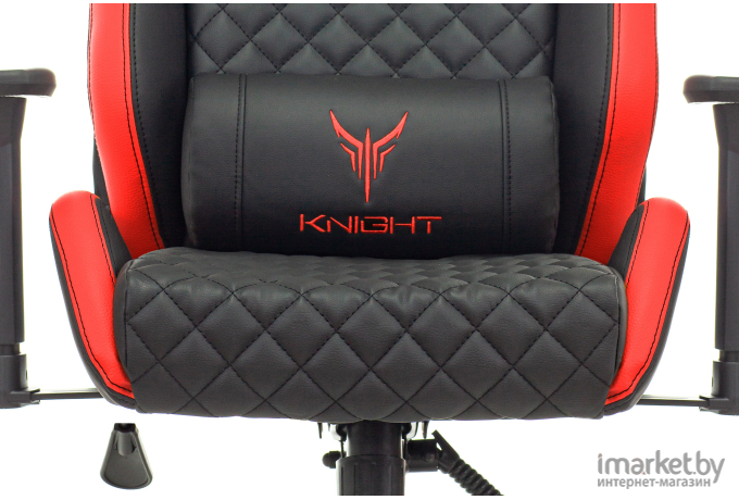 Офисное кресло Бюрократ Knight OUTRIDER ромбик эко.кожа с подголов. крестовина металл черный/красный [KNIGHT OUTRIDER BR]